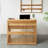 46.85" Brown Standard Solid Wood Reception Desk