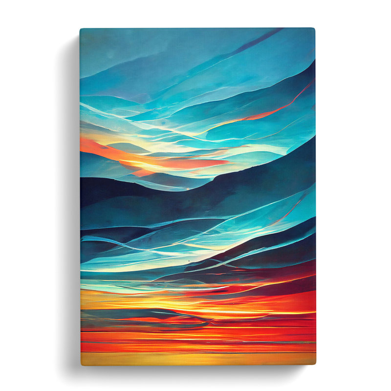 Abstract Sunset No.1 - Wrapped Canvas Print, 50cm H x 35cm W x 3cm D
