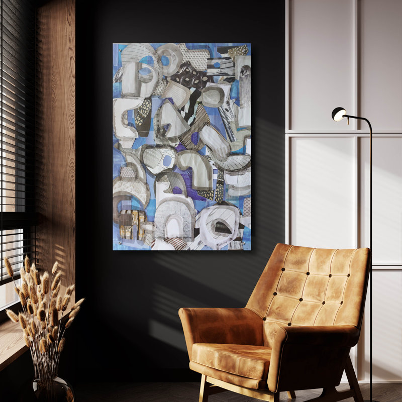  «Méditerranée Port 1» par Coco Good, art mural en verre acrylique, H 36 po x l 24 po x P 0,2 po