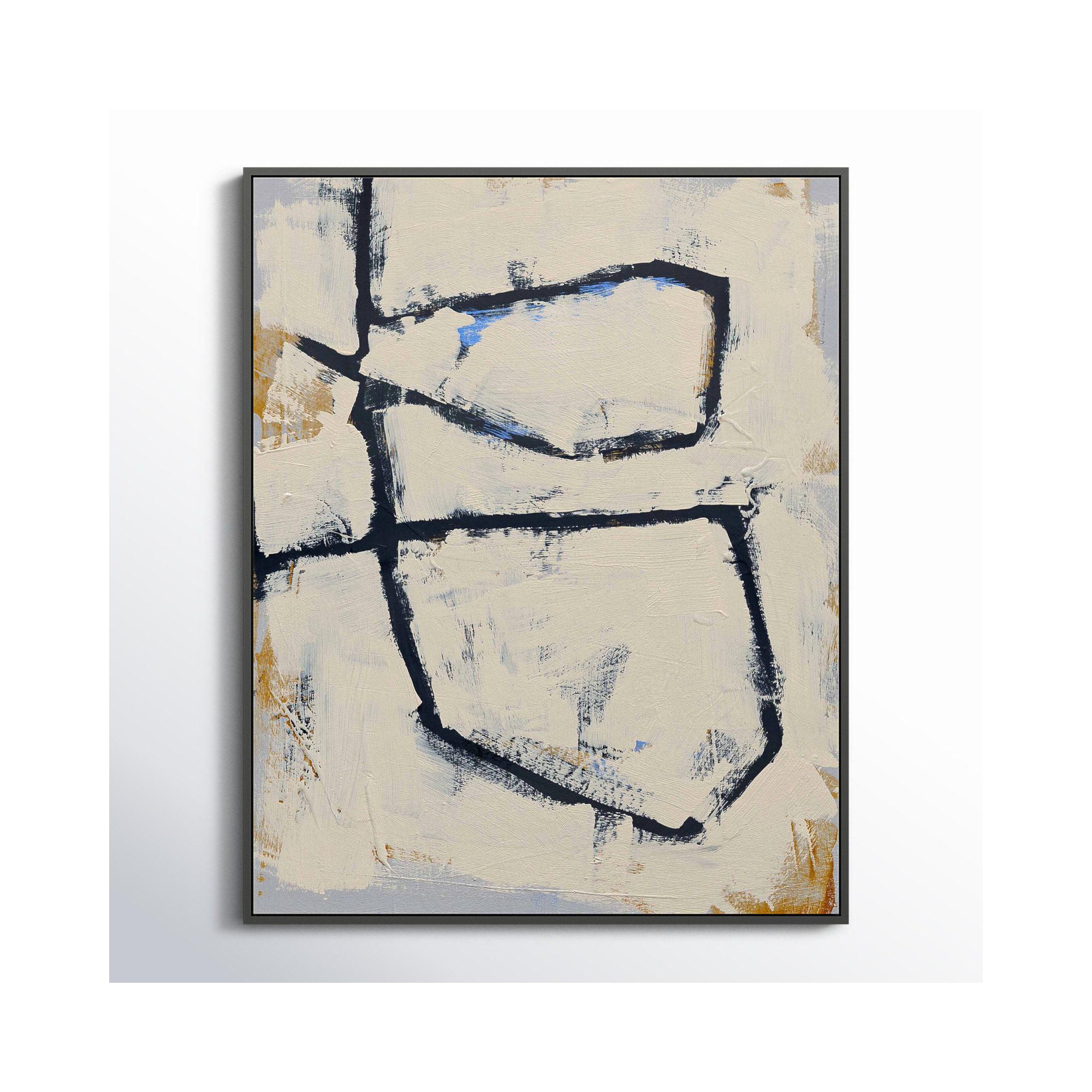 Twisted 5 by Jacques Pilon, 24" W x 30" H, Black Framed Canvas