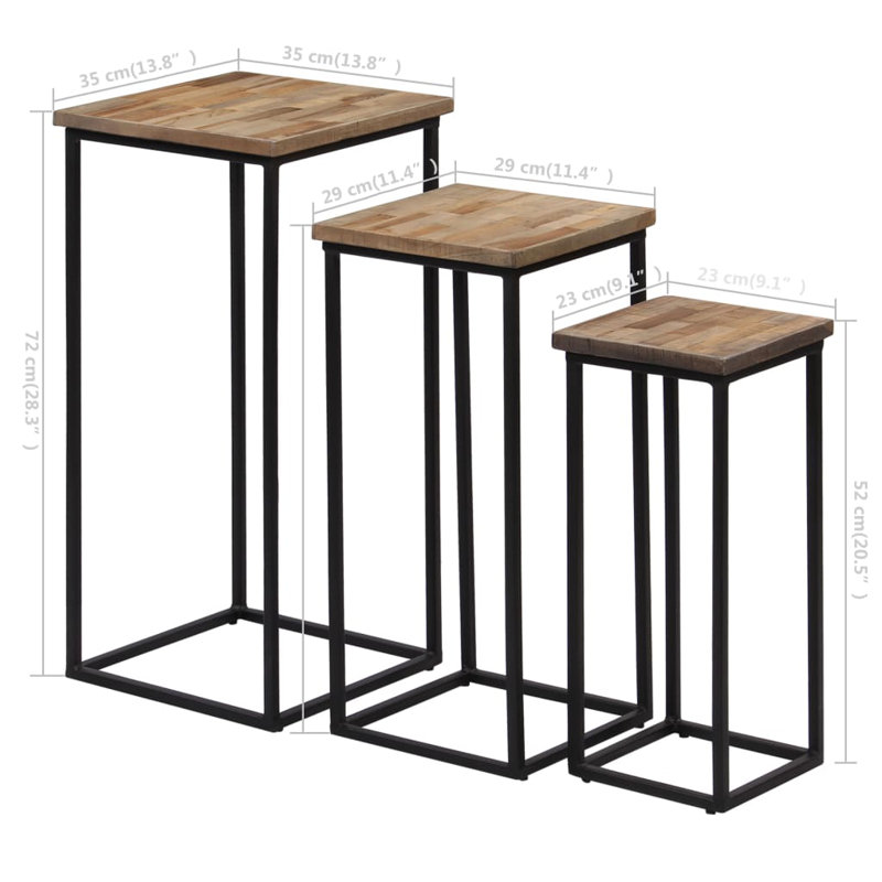 Glass Top Nesting Tables
