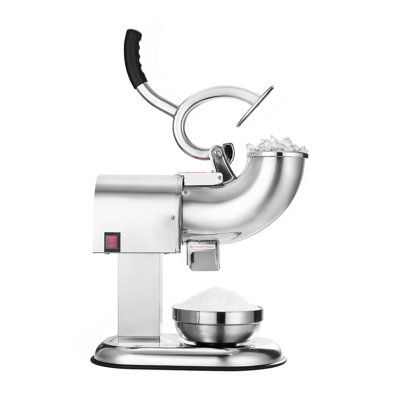Commercial Ice Crusher 440LBS/H Electric Snow Cone Maker Shaved Ice Silver