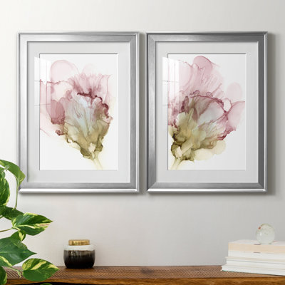 " Flowering Pink I " 2 - Pieces Painting Print