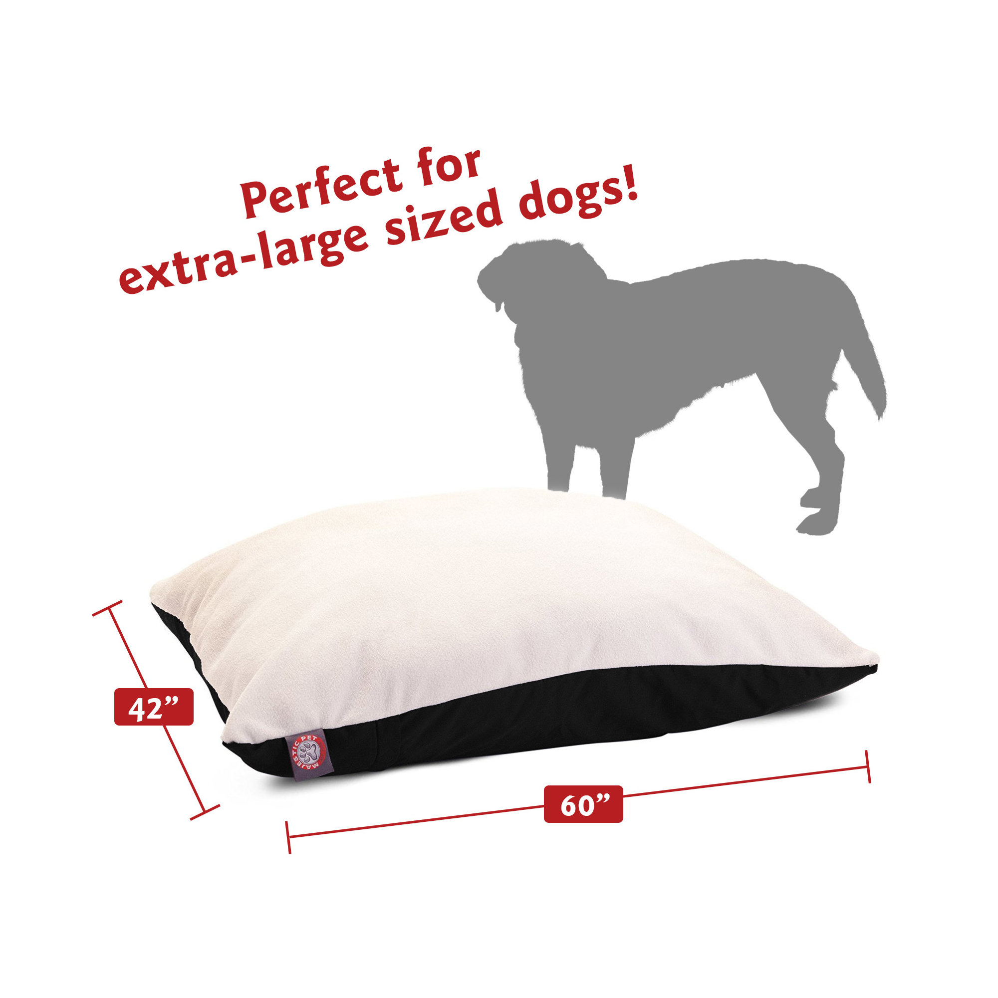 Rory Classic Pet Bed, Extra Large , Black