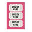 Toile porte-bonheur Lucky Girl, design par Lettré et doublé-383656127