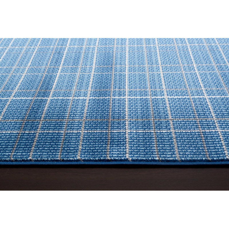 Tapis intérieur / extérieur bleu Inamae, 8 pi x 10 pi