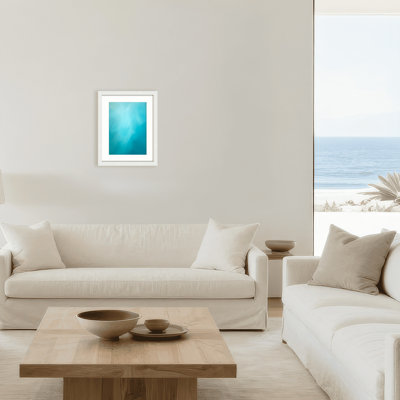 Coastal Retreat Underwater Clouds X by Megan James - Floater Frame Print on Canvas