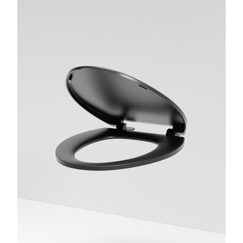 Housse pour siège de toilette Linea, Noir mat