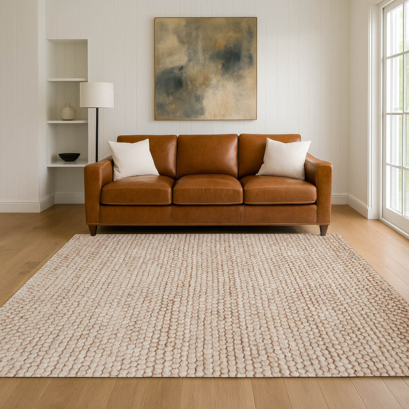 Tapis intérieur / extérieur lavable à la machine Chantille ACN2719, Beige, 8 pi x 10 pi