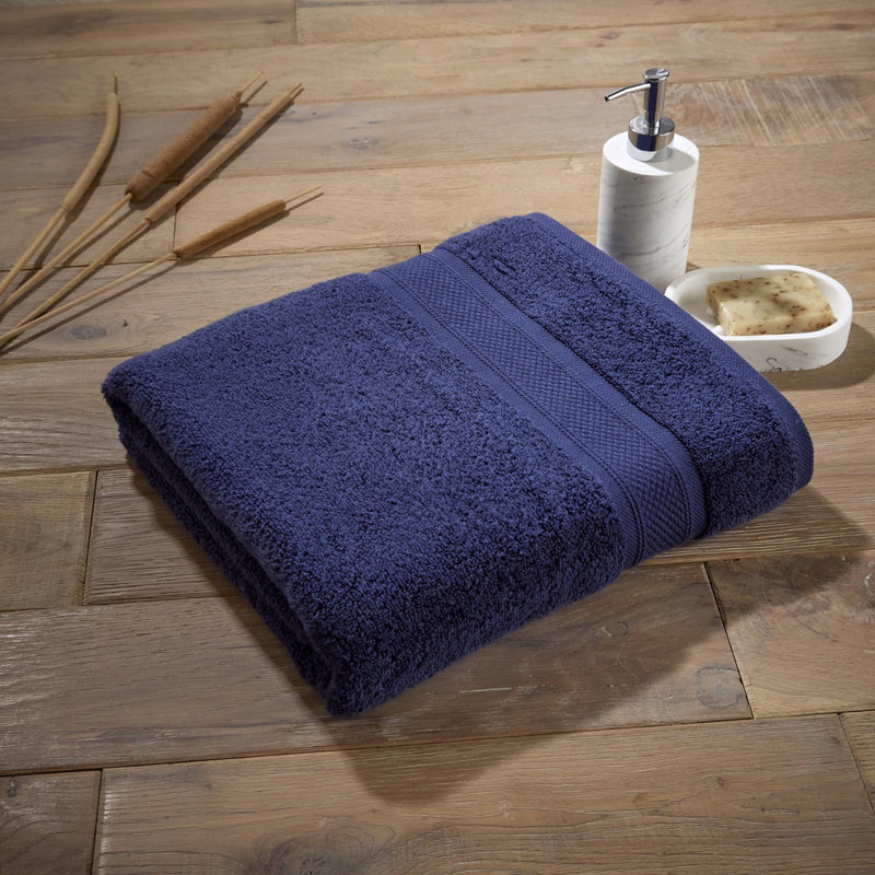 Luxury Zero Twist 100% Cotton Bath Towel, Navy