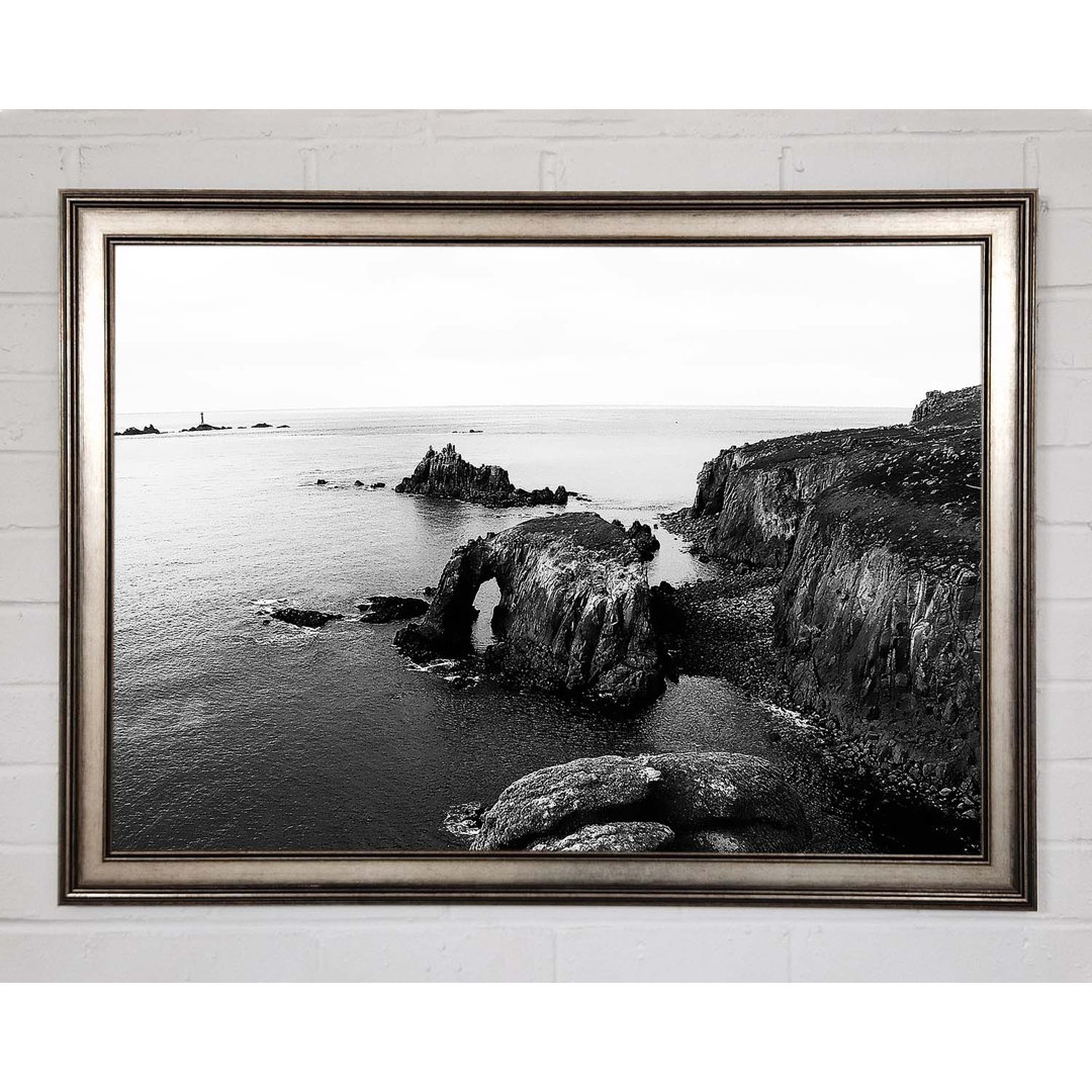 Ocean Rocks B N W - Druck