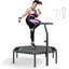 VEVOR in. Round Fitness Trampoline with Handlebar