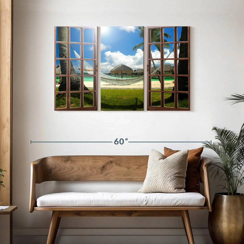 Gillard Beach Hammock Window View, 28" H x 45" W