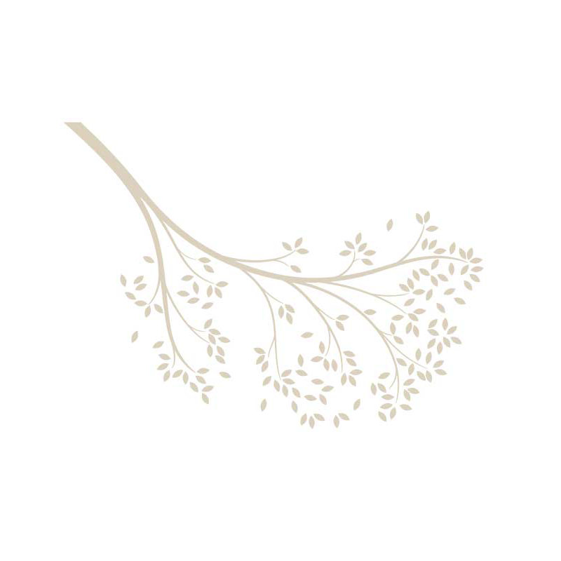 Décalcomanie murale branche atteindre, Beige clair