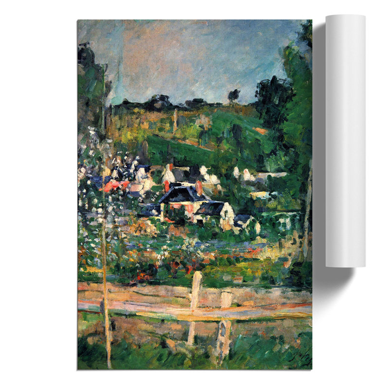 A View of Auvers by Paul Cezanne - Frameless Print, 59cm H x 42cm W x 0.1cm D