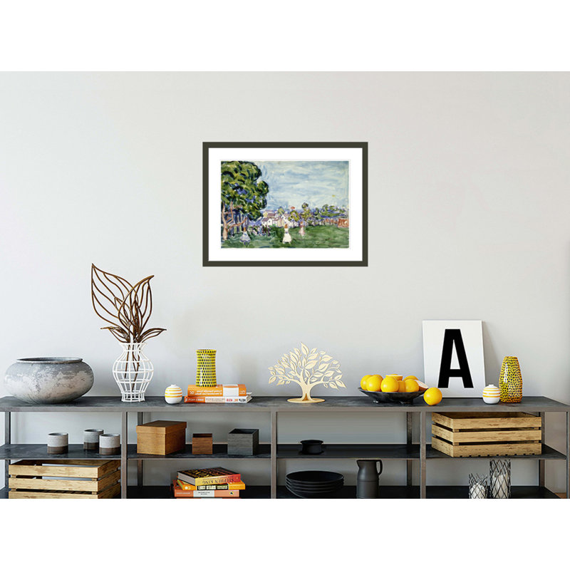 «Summer Day New England» par Maurice Brasil Prendergast, impression giclée sur cadre, H 22,23 po x l 29,5 po