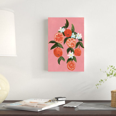 Orange Blossom Branch - reproduction d'art sur toile tendue