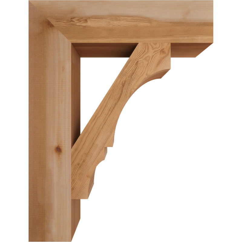 Support lisse en bloc de cèdre rouge occidental l 5 1/2 po x P 26 po x H 34 po, Cèdre rouge de l'Ouest lisse