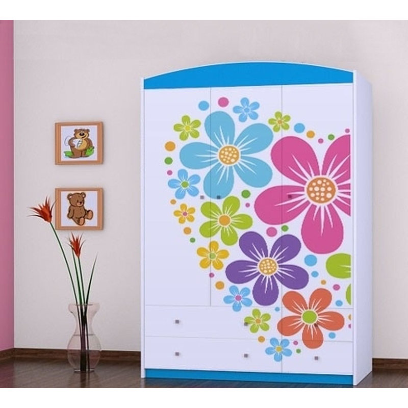 Lukas 3 Door Wardrobe, Blue