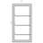 Engineered Wood Flat Wall Mirror with Shelves