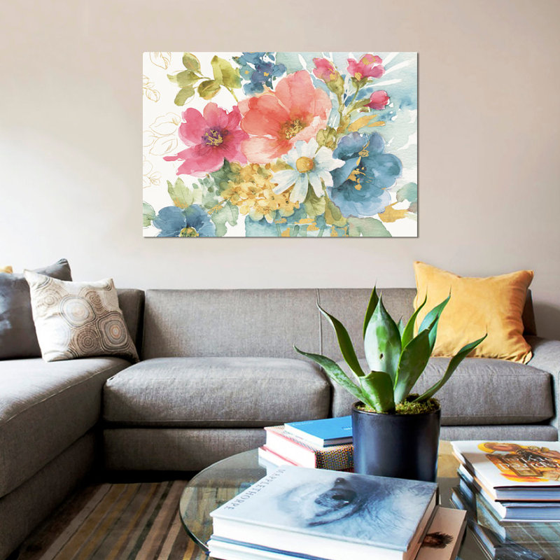 « my jardin bouquet i », impression sur toile, H 12 po x l 18 po x P 1,5 po, Toile tendue