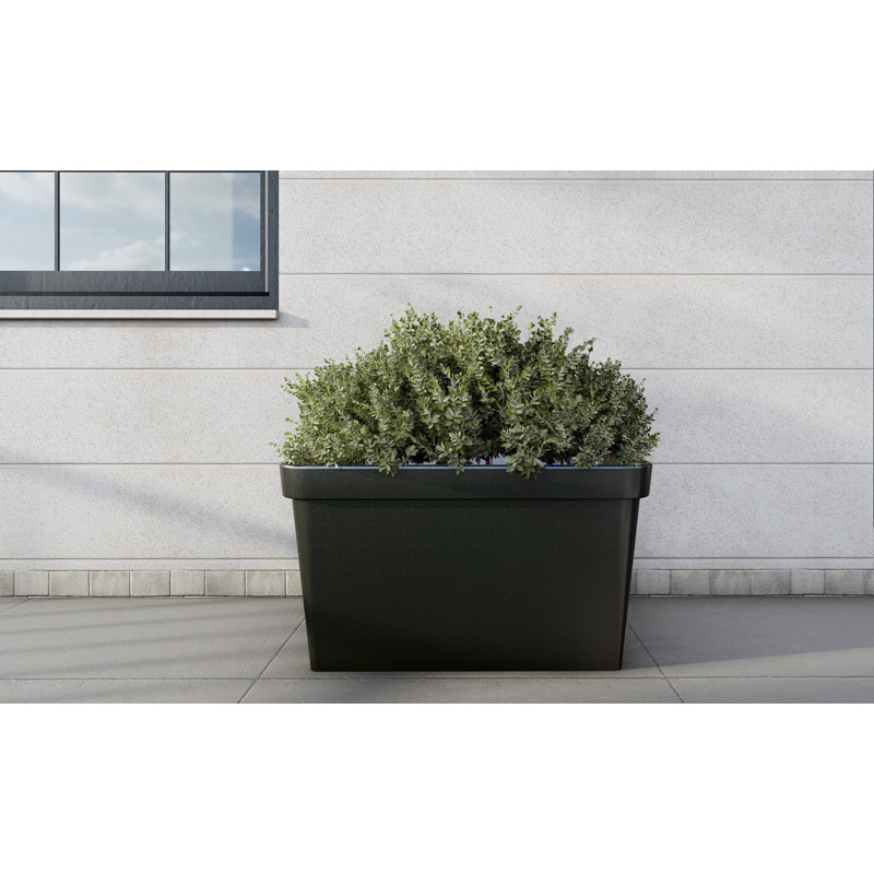 Boîte à fleurs d'extérieur en acier inoxydable, H 19,68 po x l 43,3 po x P 19,68 po