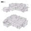 Canapé-lit, canapé-lit de 84,75 po, canapé-lit coulissant 2 en 1 avec repose-pieds avec rangement-249034514