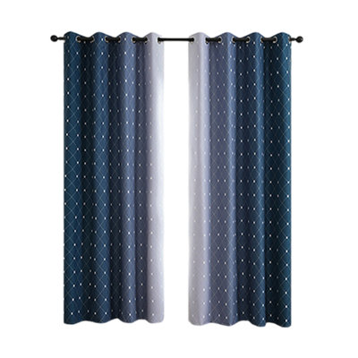 Kbndieu 63x52 Inches High Blackouts Elegant Gradient Curtains Sunscreen Heat Insulation Suitable for Balcony Bedroom and Living Room Curtain Set Of Two
