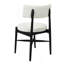 Chaises de salle à manger de style moderne Mid-Century Boucle avec dossier incurvé unique (ensemble de 2)-1330664529