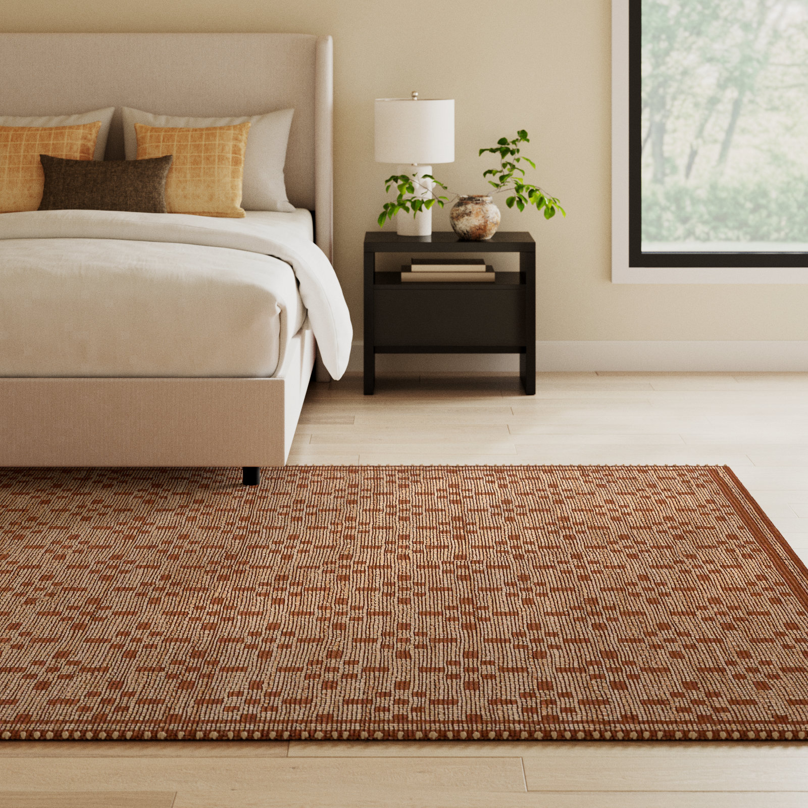 Judy Natural / Spice Area Rug, Rectangle 7'9" x 9'9"
