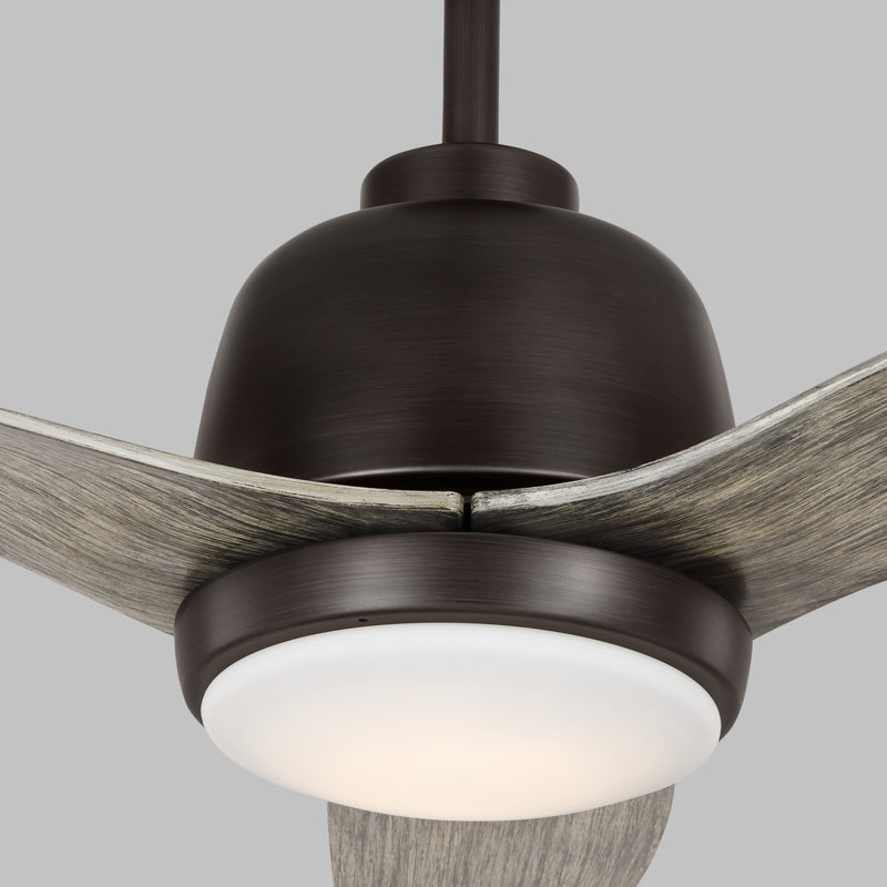Avila LED Downrod Ceiling Fan, Aged Gray