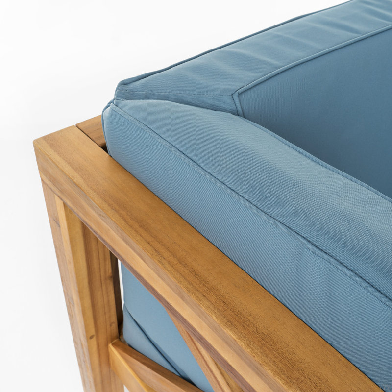 FAUTEUIL DE COIN BRAVA, Bois, Bleu