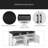 59'' Modern 4-Door Sideboard Buffet With Power Outlets & USB Ports, Adjustable Shelves And Half-Open Storage Cabinet, Metal Accents & Aluminum Handles For Living Room, Dining Room, Entryway-2028327