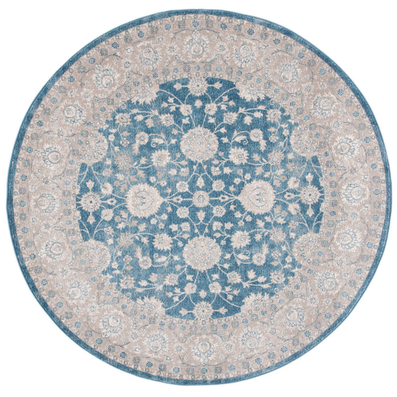 Leeza Performance Oriental Rug, Round 6'7"