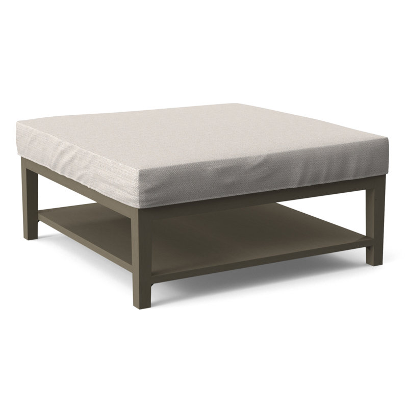 Repose-pieds Hammond avec rangement, Performance texturée blanche; 0865-91, Finition pierre de foyer