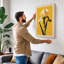 Iris in Gold Botanical - Wrapped Canvas-829820053-829820045