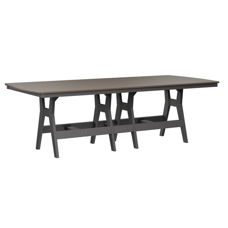 Table rectangulaire à hauteur de comptoir 96 po Berlin Gardens Harbor, Bronze martelé, H 35,5 po x l 96 po x P 44 po