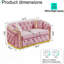 Canapé Chesterfield 62,6 pouces Mid Century Modern