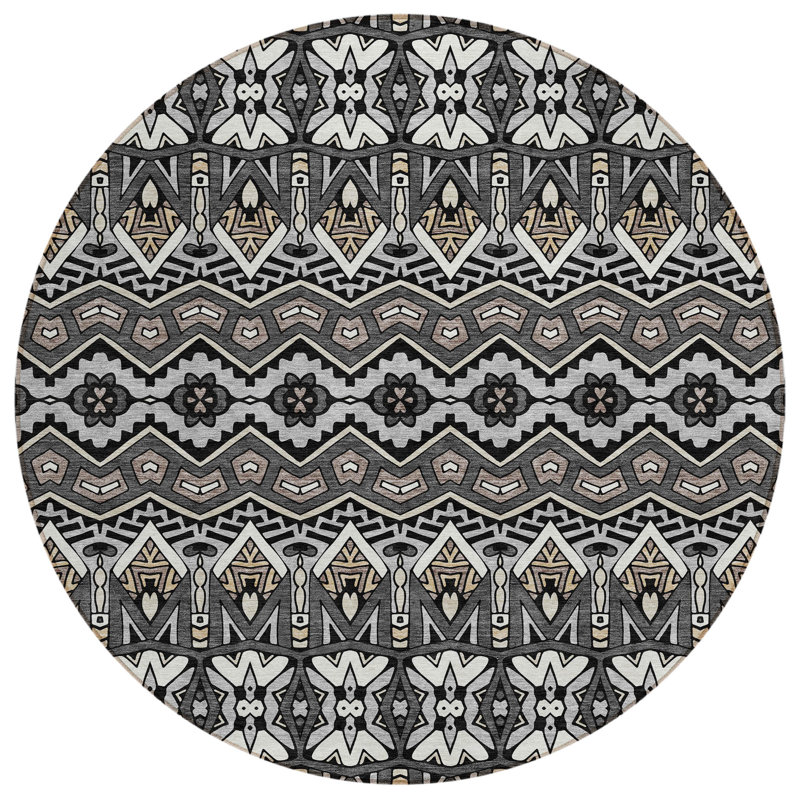 Tapis intérieur / extérieur Maliana, Rond 8 pi