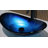 21.5" L Oval Glass Bathroom Sink Vessel Sink with Pop-Up Drain-119283348