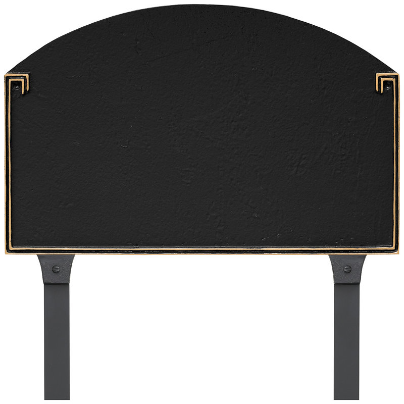 Georgetown 2-Line Lawn Address Sign, Black/Gold, Yes
