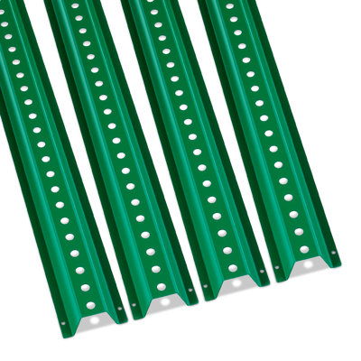 6FT U-Channel Sign Post, 4Pack Green Heavy-Duty Steel Fixed Fence Post, Steel Fence U-Channel Sign for Garden, Courtyard, Farm or Traffic Intersection