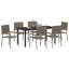 7 Piece Garden Dining Set Poly Rattan-21127484