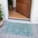 Machine Washable Indoor/Outdoor Xhevrie Teal Rug