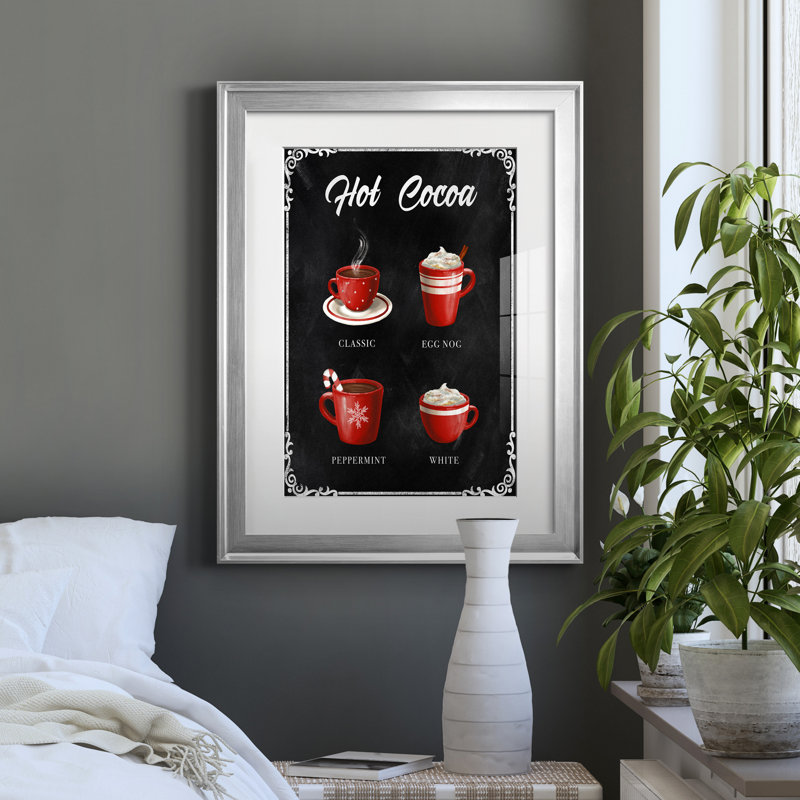 Cacao chaud - reproduction de cadre photo sur papier, H 18,5 po x l 24,5 po x P 1,5 po, Papier avec cadre argenté