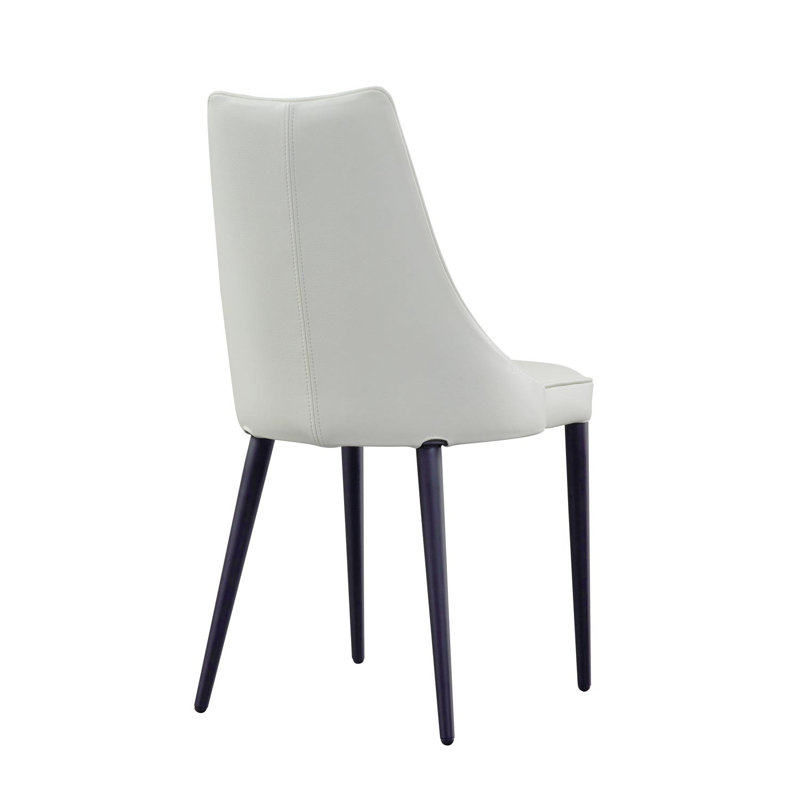 Leather Upholstered Dining Chair, White