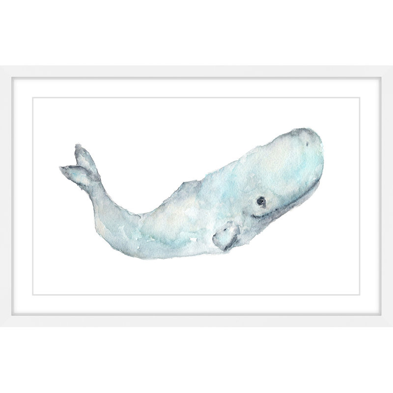 «Sperm Whale» par Thimble Sparrow, reproduction encadrée, H 20 po x l 30 po x P 1,5 po