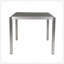 Table de salle à manger d'extérieur - Aluminium anodisé - Plateau en osier - Carré - Argent et gris - 35 po