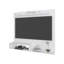 Meuble télé mural flottant avec tablettes ouvertes et rangement pour médias Irmo-2104217048