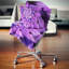 Fleur bleue en forme d'art fractal - coussin imprimé floral-30731312-30731315